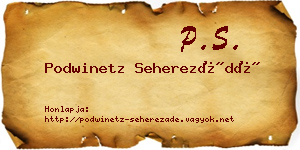 Podwinetz Seherezádé névjegykártya
